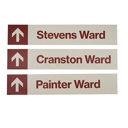 Red Signs Stevens Ward  Priced Individually 